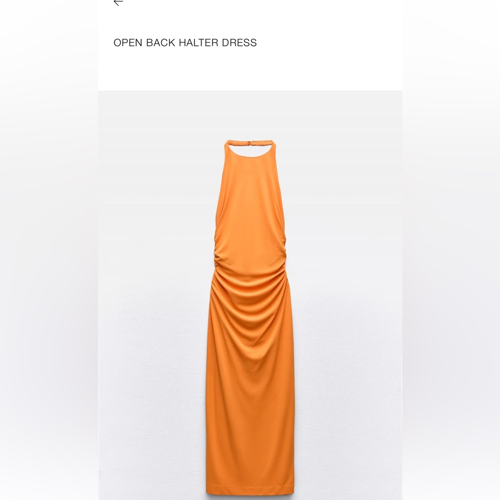 Zara orange halter dress NWT